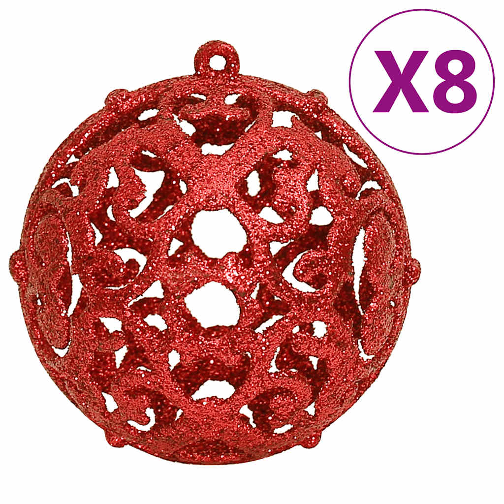 vidaXL 111-tlg. Weihnachtskugel-Set Rot Polystyrol