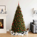 vidaXL 111-tlg. Weihnachtskugel-Set Rot Polystyrol