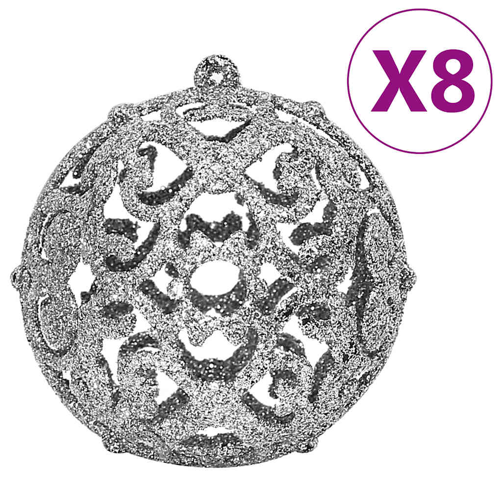 vidaXL 111-tlg. Weihnachtskugel-Set Silbern Polystyrol