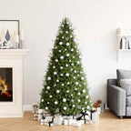 vidaXL 111-tlg. Weihnachtskugel-Set Silbern Polystyrol