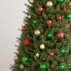 vidaXL 112-tlg. Weihnachtskugel-Set Rot Grün Golden Polystyrol