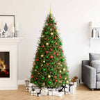 vidaXL 112-tlg. Weihnachtskugel-Set Rot Grün Golden Polystyrol