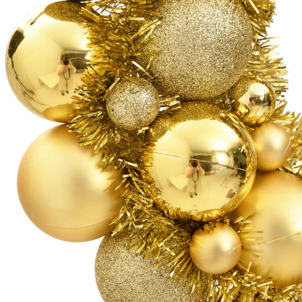 vidaXL Weihnachtskranz Golden 45 cm Polystyrol