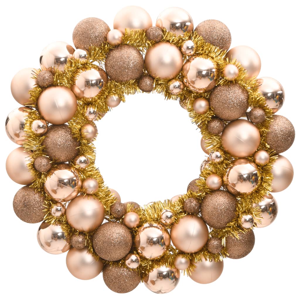 vidaXL Weihnachtskranz Rotgolden 45 cm Polystyrol