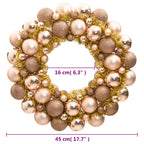 vidaXL Weihnachtskranz Rotgolden 45 cm Polystyrol