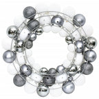 vidaXL Weihnachtskranz Weiß und Grau 45 cm Polystyrol