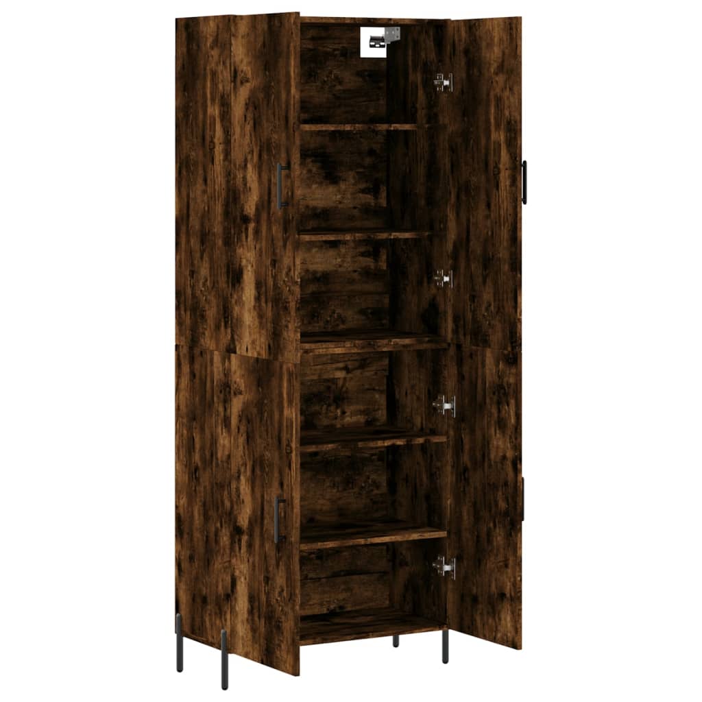 vidaXL Highboard Räuchereiche 69,5x34x180 cm Holzwerkstoff