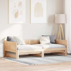 vidaXL Ausziehbares Tagesbett Braun 203,5 x 184 x 56,5 cm