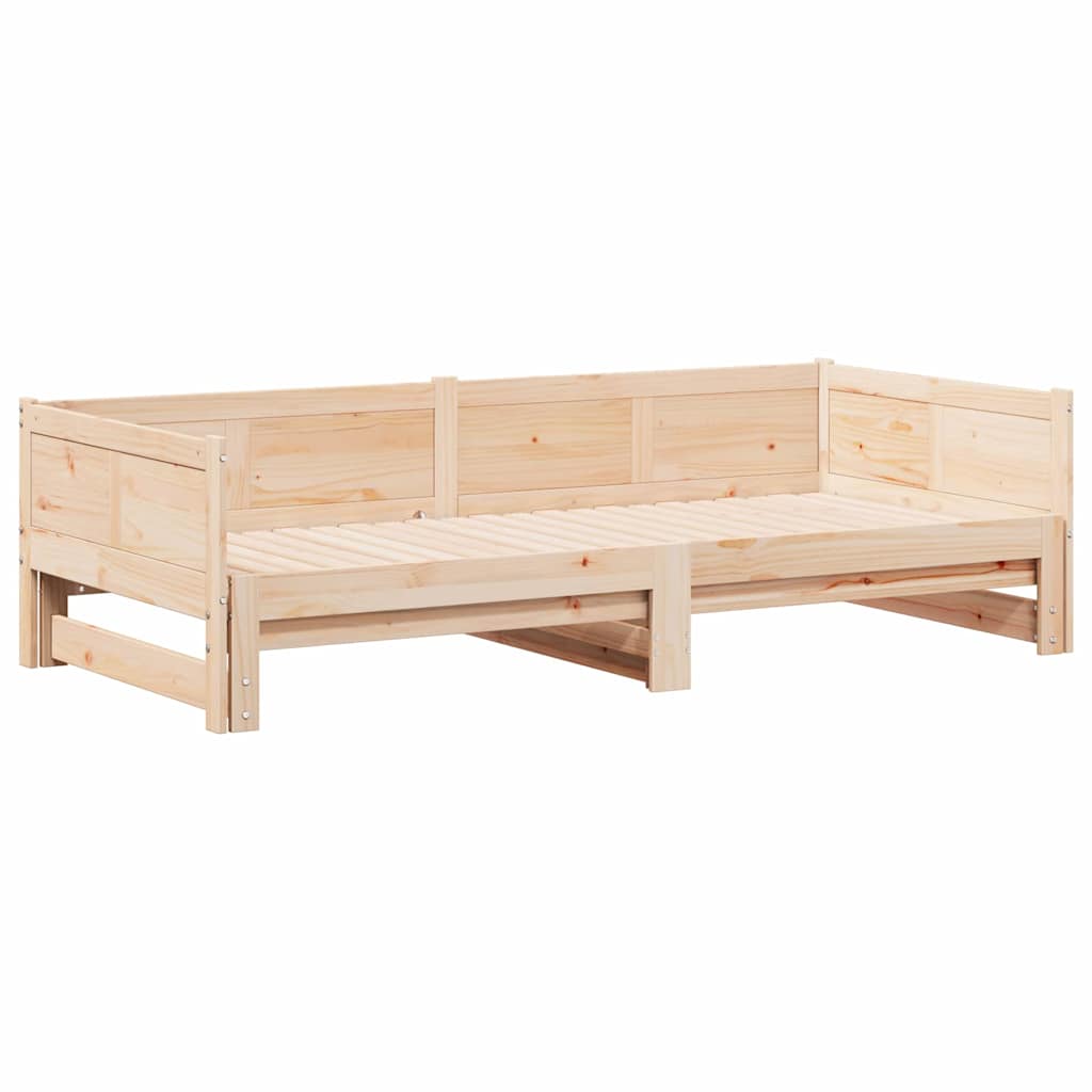 vidaXL Ausziehbares Tagesbett Braun 203,5 x 184 x 56,5 cm