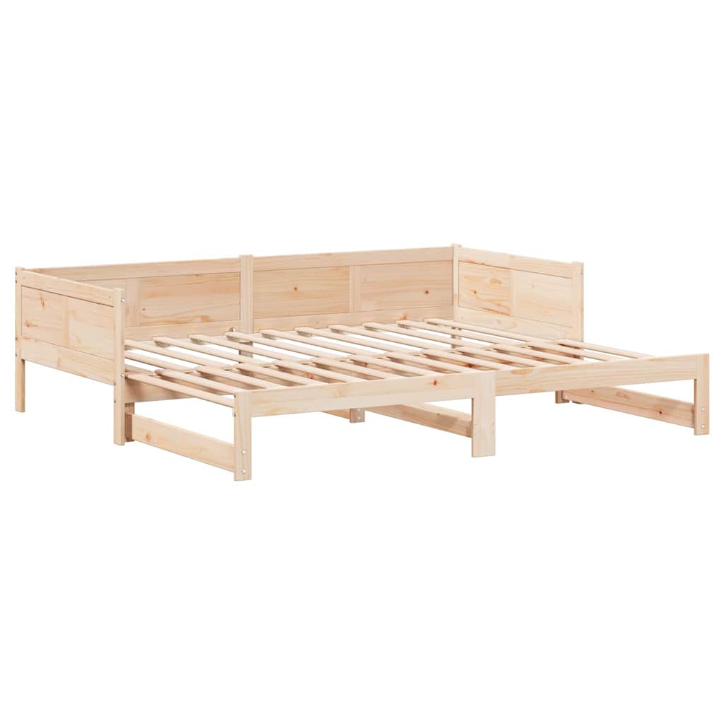 vidaXL Ausziehbares Tagesbett Braun 203,5 x 184 x 56,5 cm