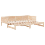 vidaXL Ausziehbares Tagesbett Braun 203,5 x 184 x 56,5 cm