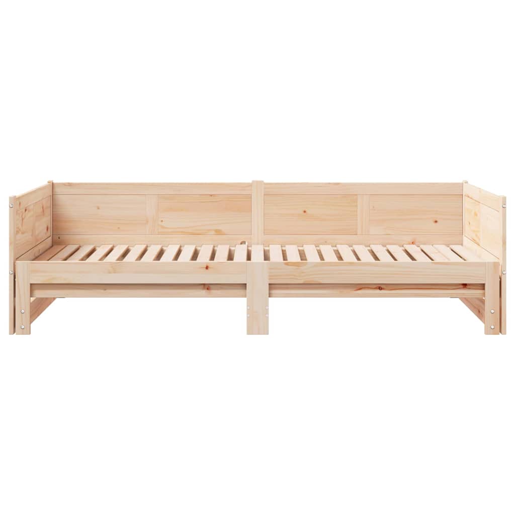 vidaXL Ausziehbares Tagesbett Braun 203,5 x 184 x 56,5 cm