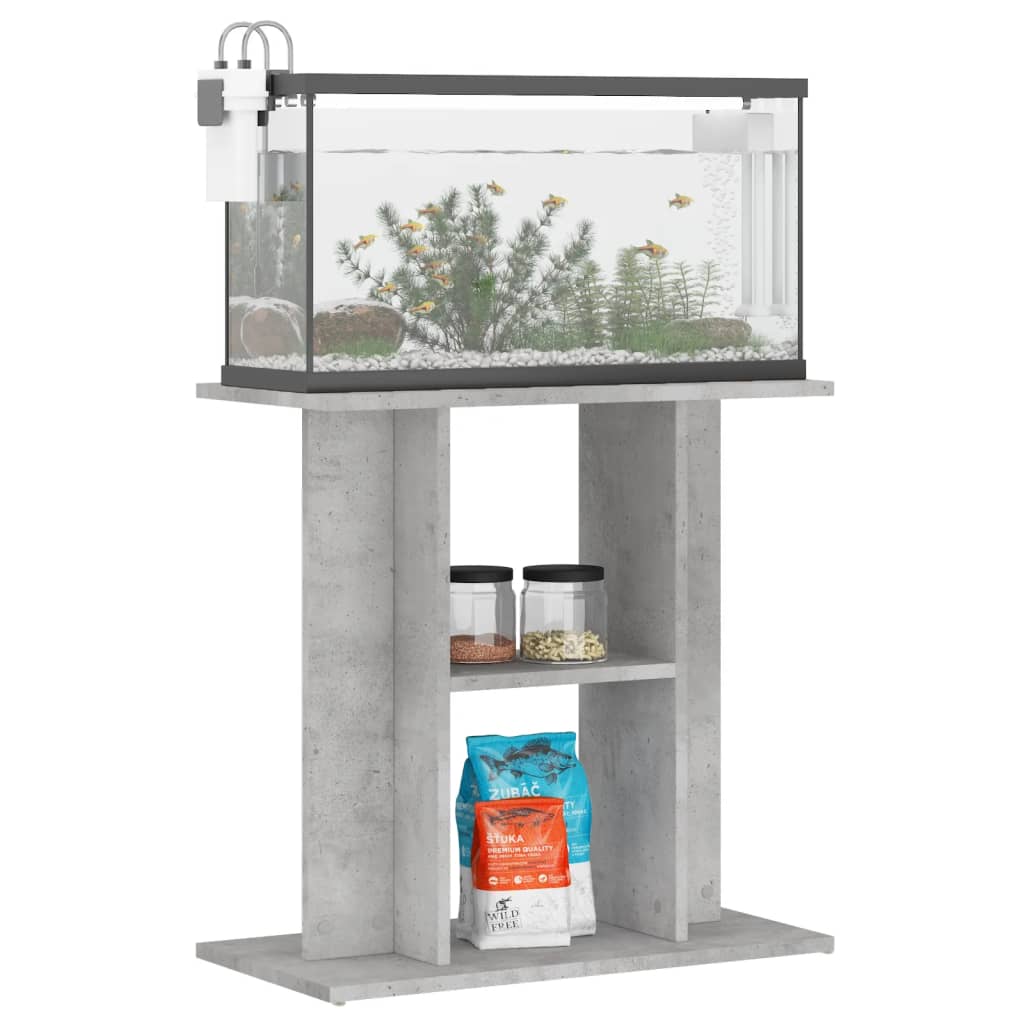 vidaXL Aquariumständer Betongrau 60 x 30 x 60 cm Holzwerkstoff