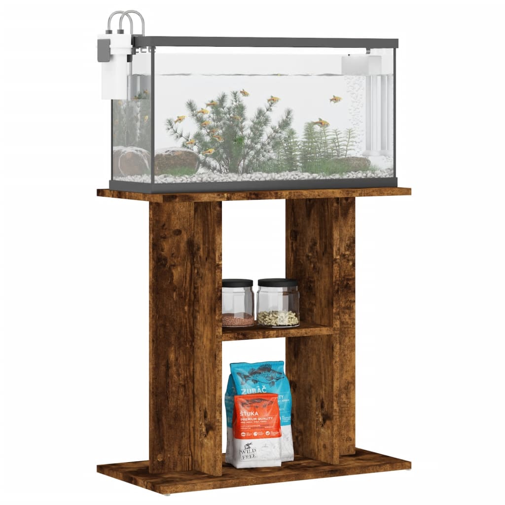 vidaXL Aquariumständer Geräucherte Eiche 60 x 30 x 60 cm Holzwerkstoff