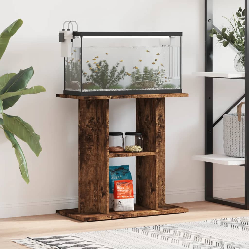 vidaXL Aquariumständer Geräucherte Eiche 60 x 30 x 60 cm Holzwerkstoff