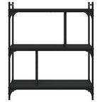 vidaXL Bücherregal 3 Böden Schwarz 76x32x88 cm Holzwerkstoff