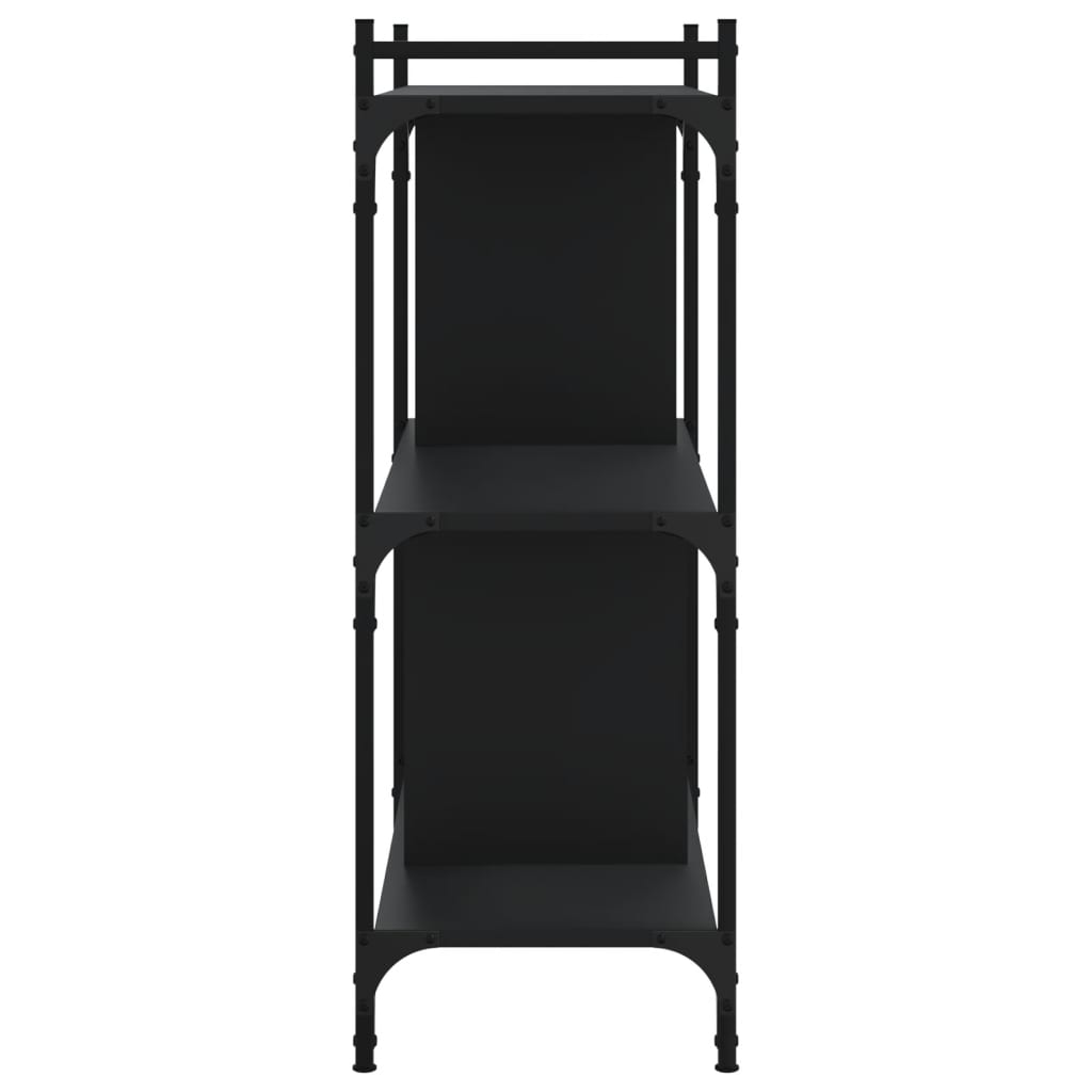 vidaXL Bücherregal 3 Böden Schwarz 76x32x88 cm Holzwerkstoff