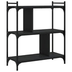 vidaXL Bücherregal 3 Böden Schwarz 76x32x88 cm Holzwerkstoff