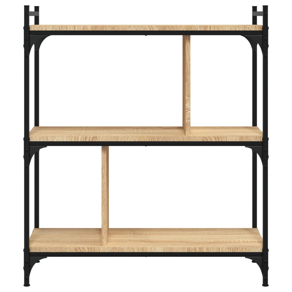 vidaXL Bücherregal 3 Böden Sonoma-Eiche 76x32x88 cm Holzwerkstoff