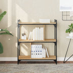 vidaXL Bücherregal 3 Böden Sonoma-Eiche 76x32x88 cm Holzwerkstoff