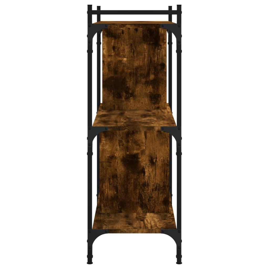 vidaXL Bücherregal 3 Böden Räuchereiche 76x32x88 cm Holzwerkstoff