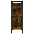 vidaXL Bücherregal 3 Böden Räuchereiche 76x32x88 cm Holzwerkstoff