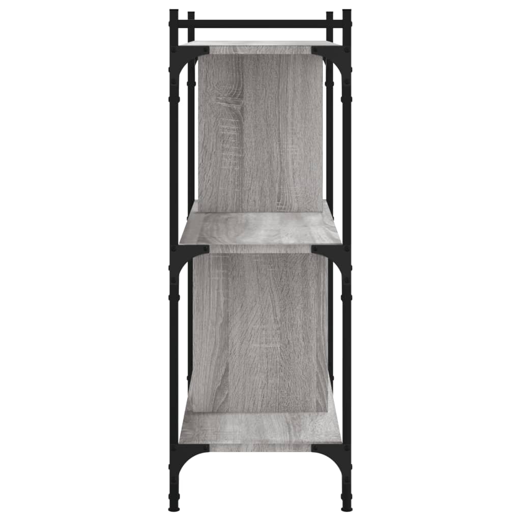 vidaXL Bücherregal 3 Böden Grau Sonoma 76x32x88 cm Holzwerkstoff