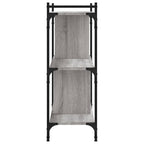 vidaXL Bücherregal 3 Böden Grau Sonoma 76x32x88 cm Holzwerkstoff