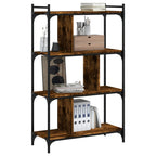 vidaXL Bücherregal 4 Böden Räuchereiche 76x32x123 cm Holzwerkstoff