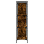 vidaXL Bücherregal 4 Böden Räuchereiche 76x32x123 cm Holzwerkstoff