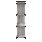 vidaXL Bücherregal 4 Böden Grau Sonoma 76x32x123 cm Holzwerkstoff