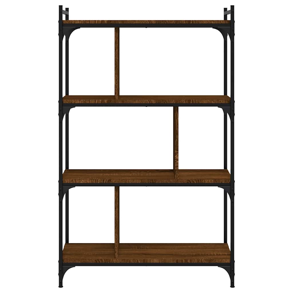 vidaXL Bücherregal 4 Böden Braun Eiche-Optik 76x32x123cm Holzwerkstoff