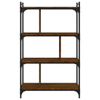 vidaXL Bücherregal 4 Böden Braun Eiche-Optik 76x32x123cm Holzwerkstoff