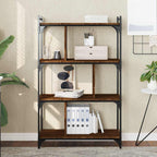 vidaXL Bücherregal 4 Böden Braun Eiche-Optik 76x32x123cm Holzwerkstoff