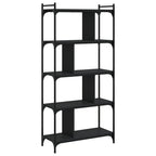 vidaXL Bücherregal 5 Böden Schwarz 76x32x158 cm Holzwerkstoff