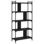 vidaXL Bücherregal 5 Böden Schwarz 76x32x158 cm Holzwerkstoff