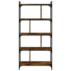 vidaXL Bücherregal 5 Böden Räuchereiche 76x32x158 cm Holzwerkstoff