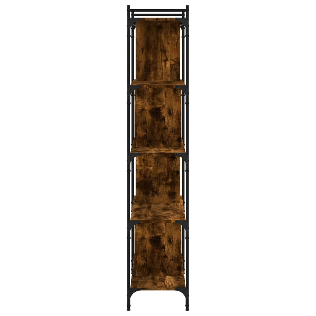 vidaXL Bücherregal 5 Böden Räuchereiche 76x32x158 cm Holzwerkstoff
