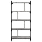 vidaXL Bücherregal 5 Böden Grau Sonoma 76x32x158 cm Holzwerkstoff