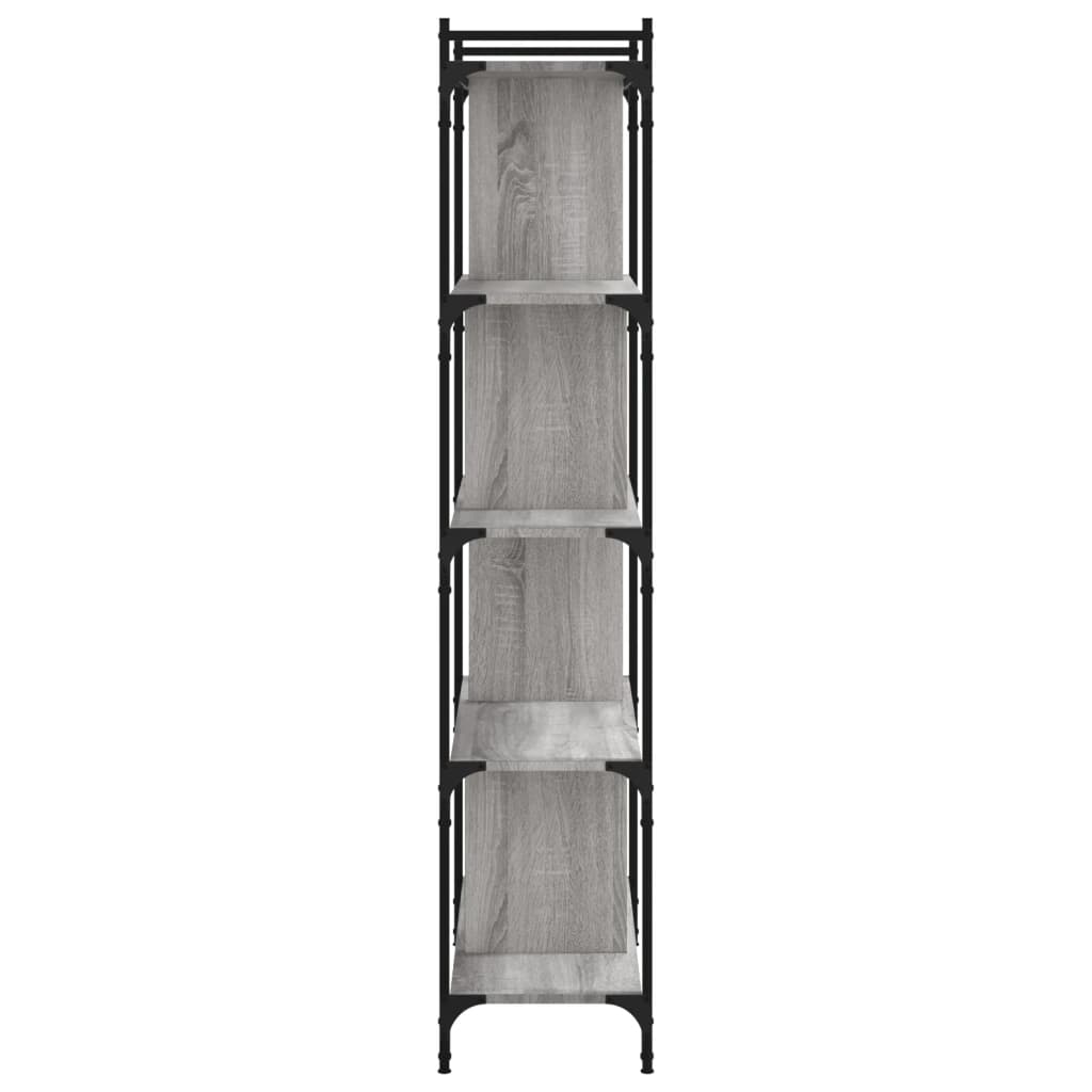 vidaXL Bücherregal 5 Böden Grau Sonoma 76x32x158 cm Holzwerkstoff