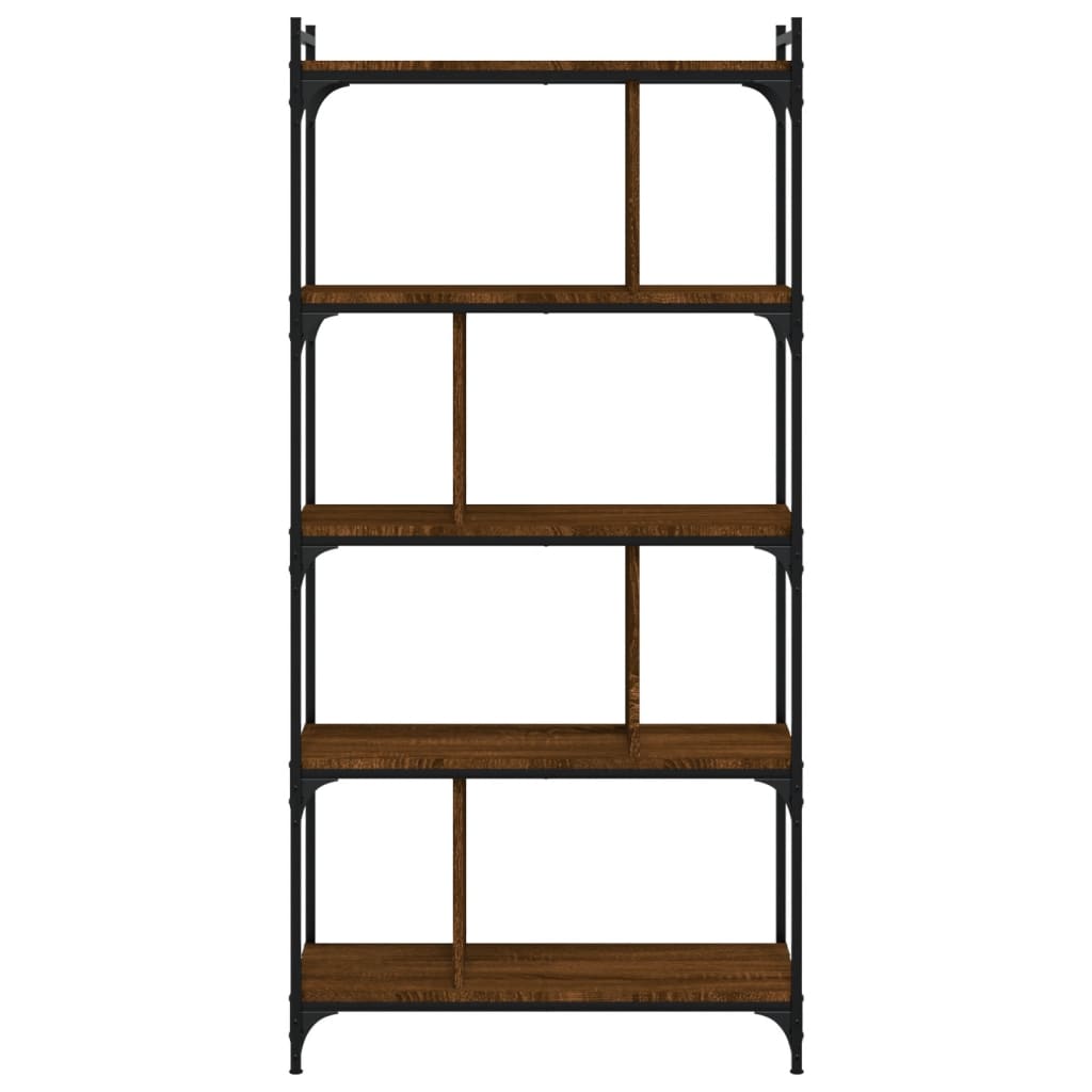 vidaXL Bücherregal 5 Böden Braun Eiche-Optik 76x32x158cm Holzwerkstoff