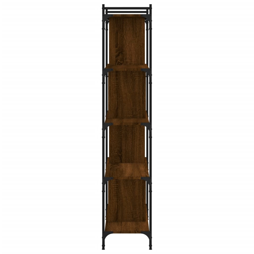 vidaXL Bücherregal 5 Böden Braun Eiche-Optik 76x32x158cm Holzwerkstoff