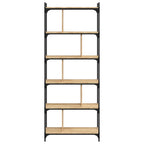 vidaXL Bücherregal 6 Böden Sonoma-Eiche 76x32x192 cm Holzwerkstoff