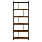 vidaXL Bücherregal 6 Böden Räuchereiche 76x32x192 cm Holzwerkstoff