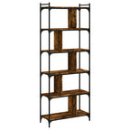 vidaXL Bücherregal 6 Böden Räuchereiche 76x32x192 cm Holzwerkstoff