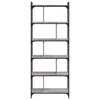 vidaXL Bücherregal 6 Böden Grau Sonoma 76x32x192 cm Holzwerkstoff