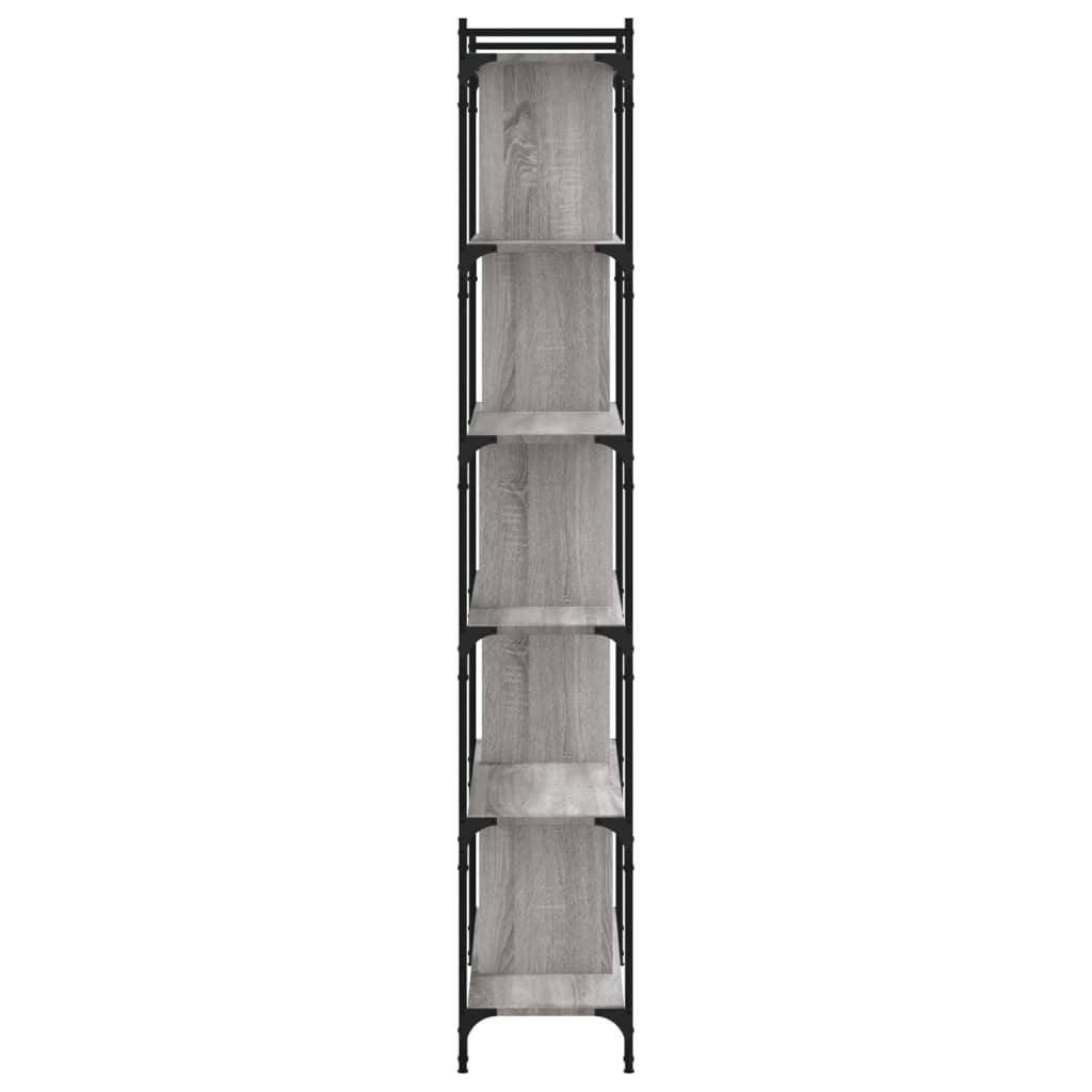 vidaXL Bücherregal 6 Böden Grau Sonoma 76x32x192 cm Holzwerkstoff