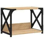 vidaXL Druckerständer 2 Ablagen Sonoma-Eiche 44x26x31,5 cm