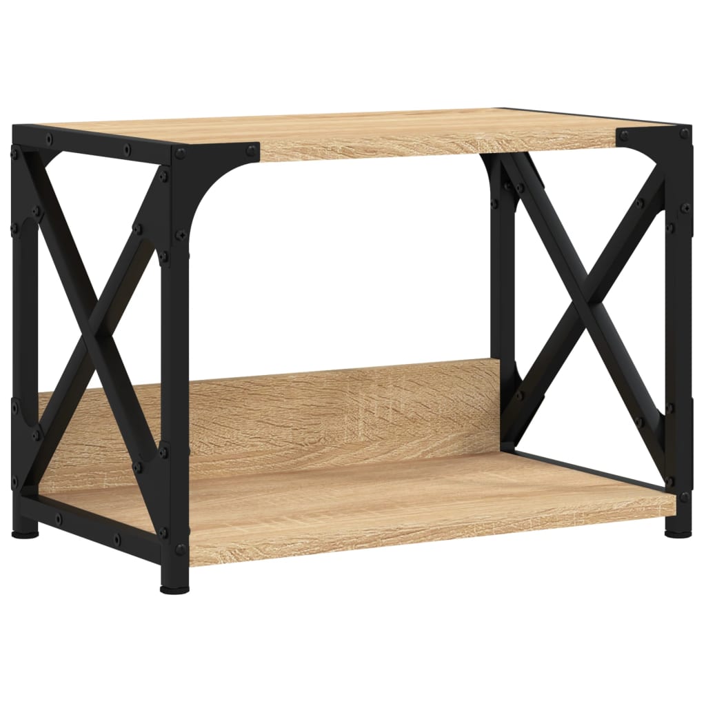 vidaXL Druckerständer 2 Ablagen Sonoma-Eiche 44x26x31,5 cm