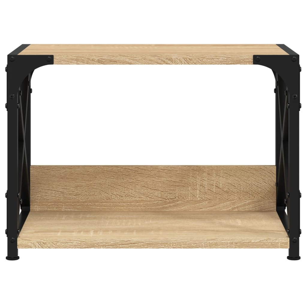 vidaXL Druckerständer 2 Ablagen Sonoma-Eiche 44x26x31,5 cm